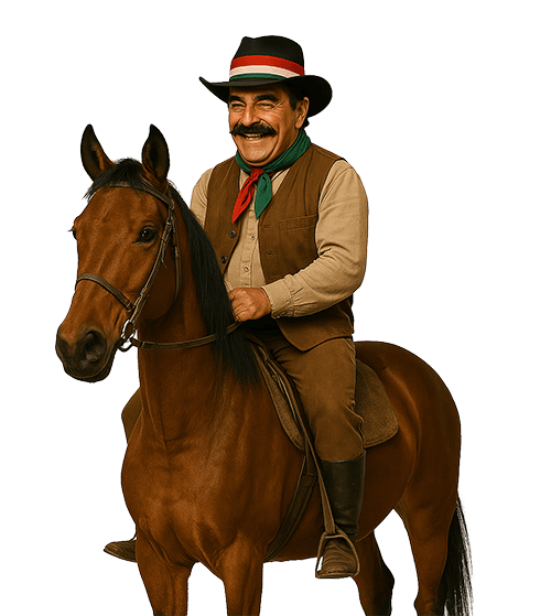 Betyár Béci lóháton